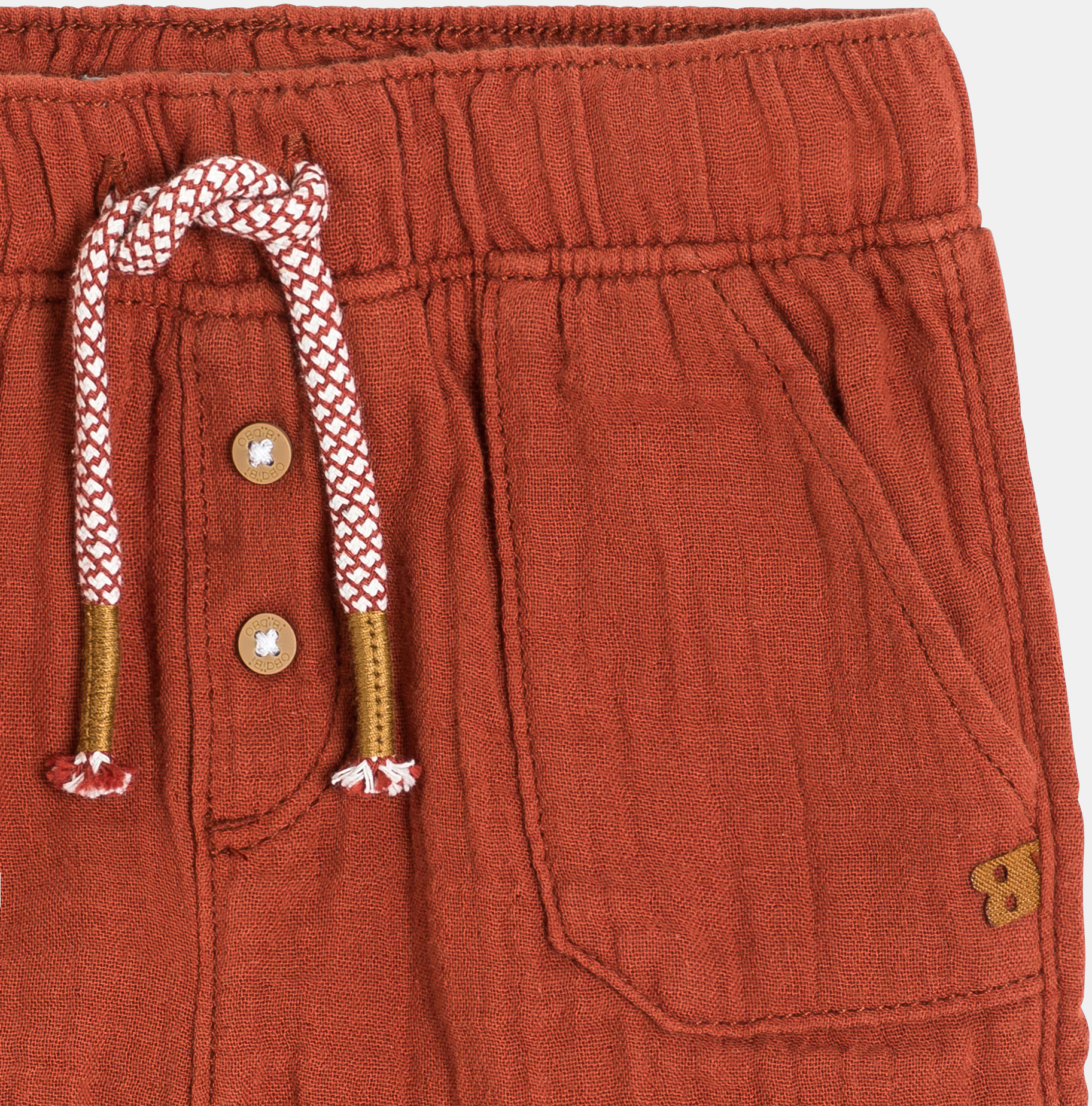 Shorts aus leichter gaufrierter Baumwolle Kleinkind Junge 2