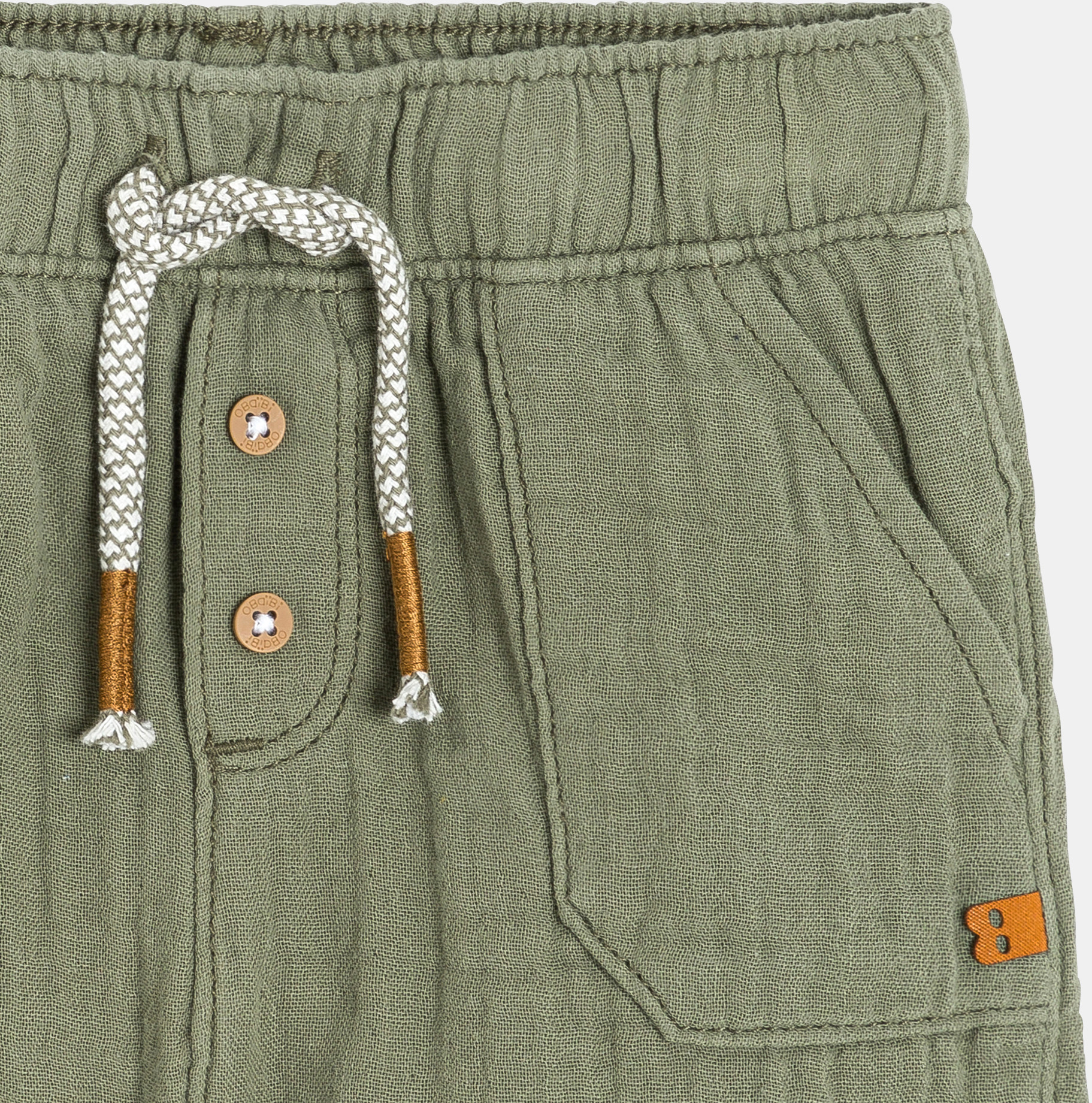 Shorts aus leichter gaufrierter Baumwolle Kleinkind Junge 2