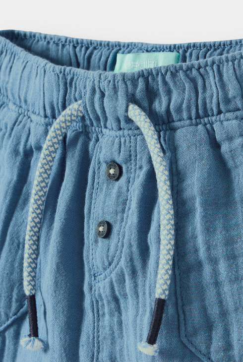 Shorts aus leichter gaufrierter Baumwolle Kleinkind Junge 2