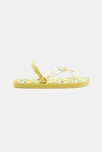 Tongs citron à brides paillettes fille