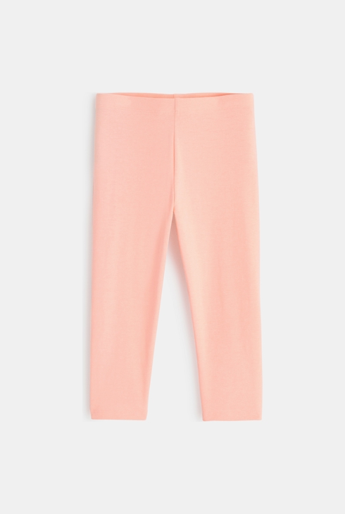 Legging court en jersey rose fille 1
