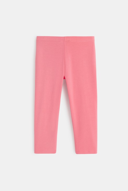 Legging court en jersey rose fille 2