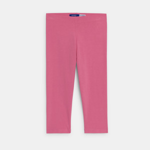 Legging court en jersey rose fille