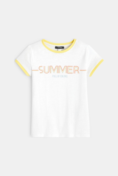 Majica s sporočilom "Summer"  rumena deklica 1