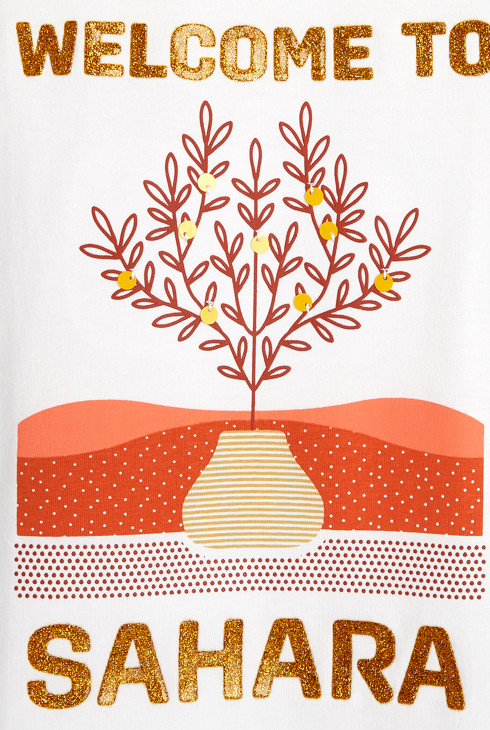 Majica s kratkimi rokavi "Welcome to"  rumena deklica 2