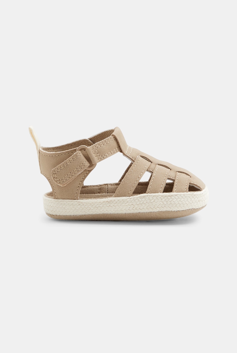Sandales salomé semelle corde beige naissance 1
