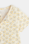 Combi courte maille coquillages jaune bébé fille 2