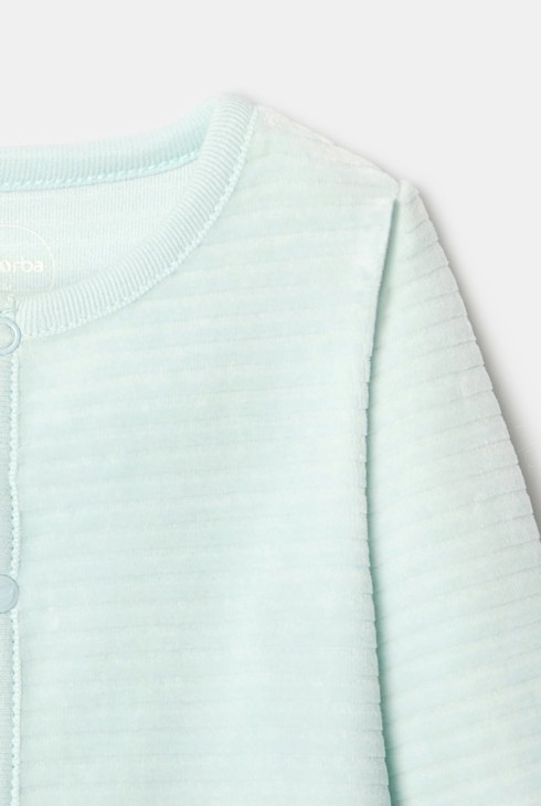 Pyjama en velours côtelé bleu naissance Absorba 2