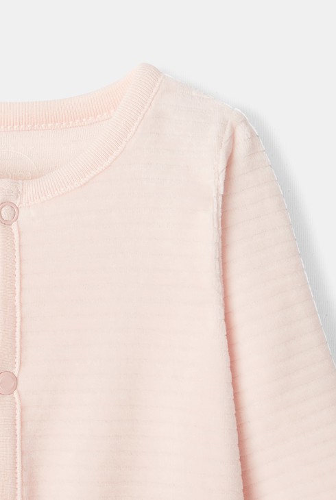 Pyjama en velours côtelé rose naissance Absorba 2
