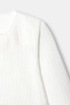 Pyjama cache-cœur en velours dévoré blanc naissance Absorba 2