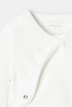 Pyjama cache-cœur en velours dévoré blanc naissance Absorba 3