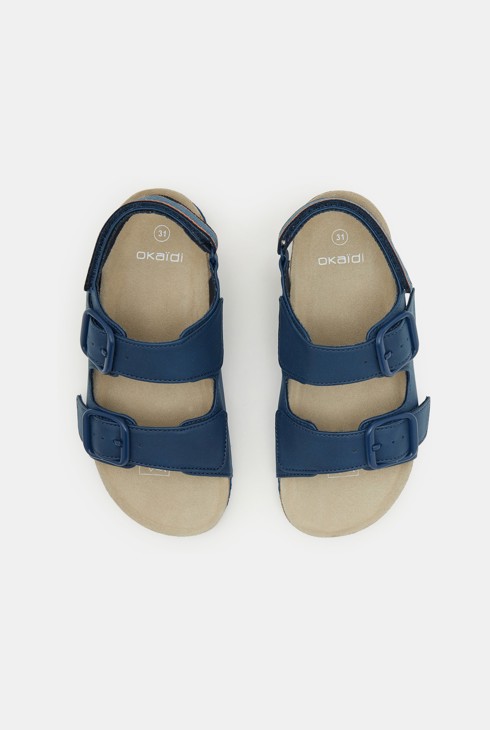 Udobni sandali z zapenjanjem na ježka modra deček 2