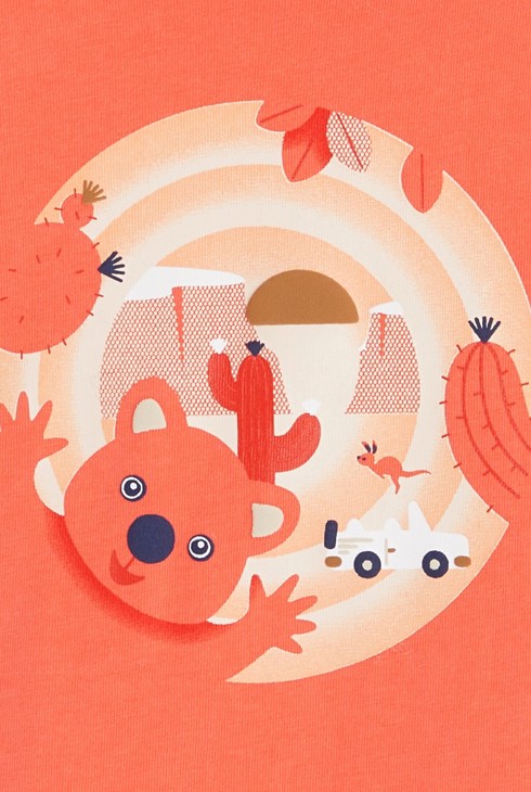 Majica Avstralija  oranžna dojenček deček 2