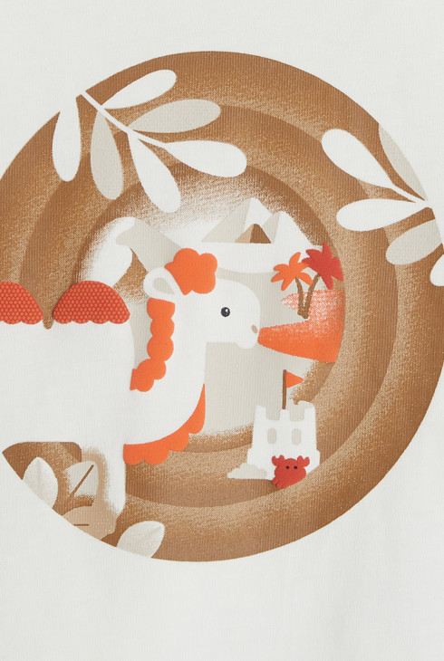 Majica s kamelo bela dojenček deček 2