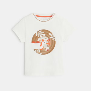 T-shirt chameau blanc bébé garçon 1