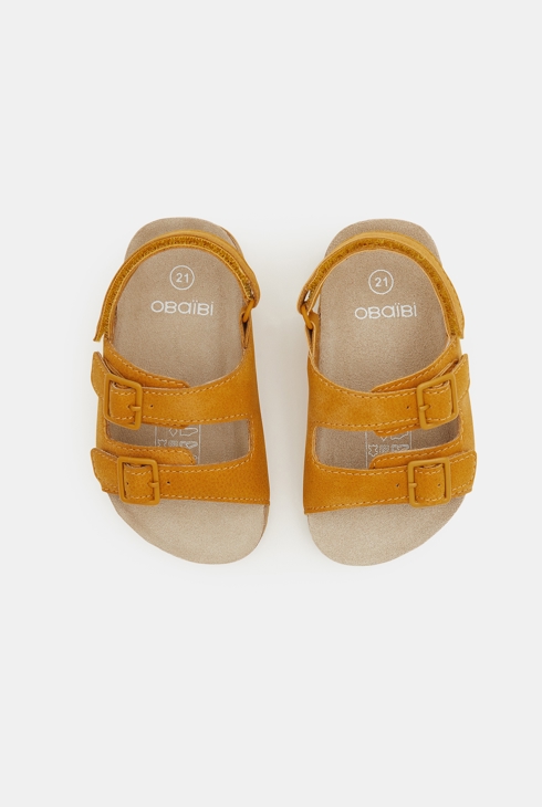 Sandales confort à scratch jaunes bébé garçon 2