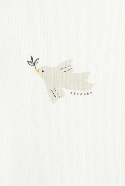 T-shirt manches longues motif blanc naissance Absorba 2