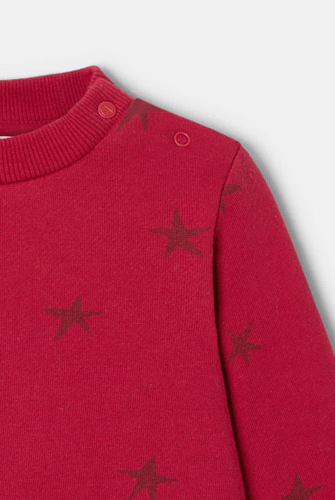 Sweat-shirt étoilé en molleton rouge bébé garçon Absorba 2