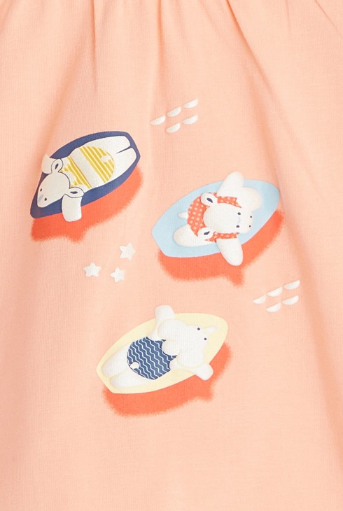 T-shirt ample à motif mer rose bébé fille 2