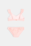 Maillot de bain 2 pièces rayé orange fille 2