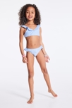 Maillot de bain 2 pièces rayé bleu fille 1
