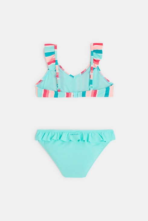 Maillot de bain 2 pièces à volants fille 2