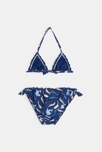 Maillot de bain bikini imprimé bleu fille 3