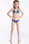 Maillot de bain bikini imprimé bleu fille 1