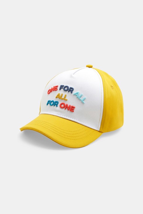 Kappe "One for all, all for one" Gelb Jungen 2