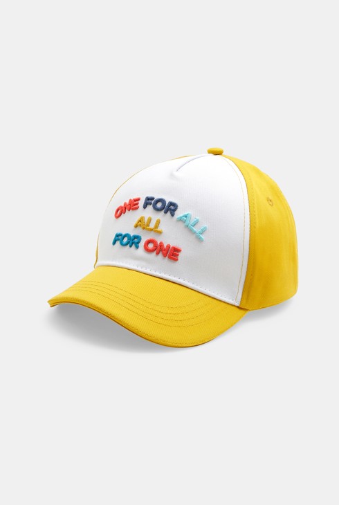 Kappe "One for all, all for one" Gelb Jungen 2