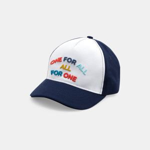 Casquette "One for all, all for one" bleue garçon
