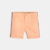 Short coton stretch avec bandes orange bébé garçon