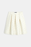 Jupe évasée en jacquard blanche fille