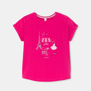 Roze T-shirt met korte mouwen voor meisjes - Lili Gaufrette 1