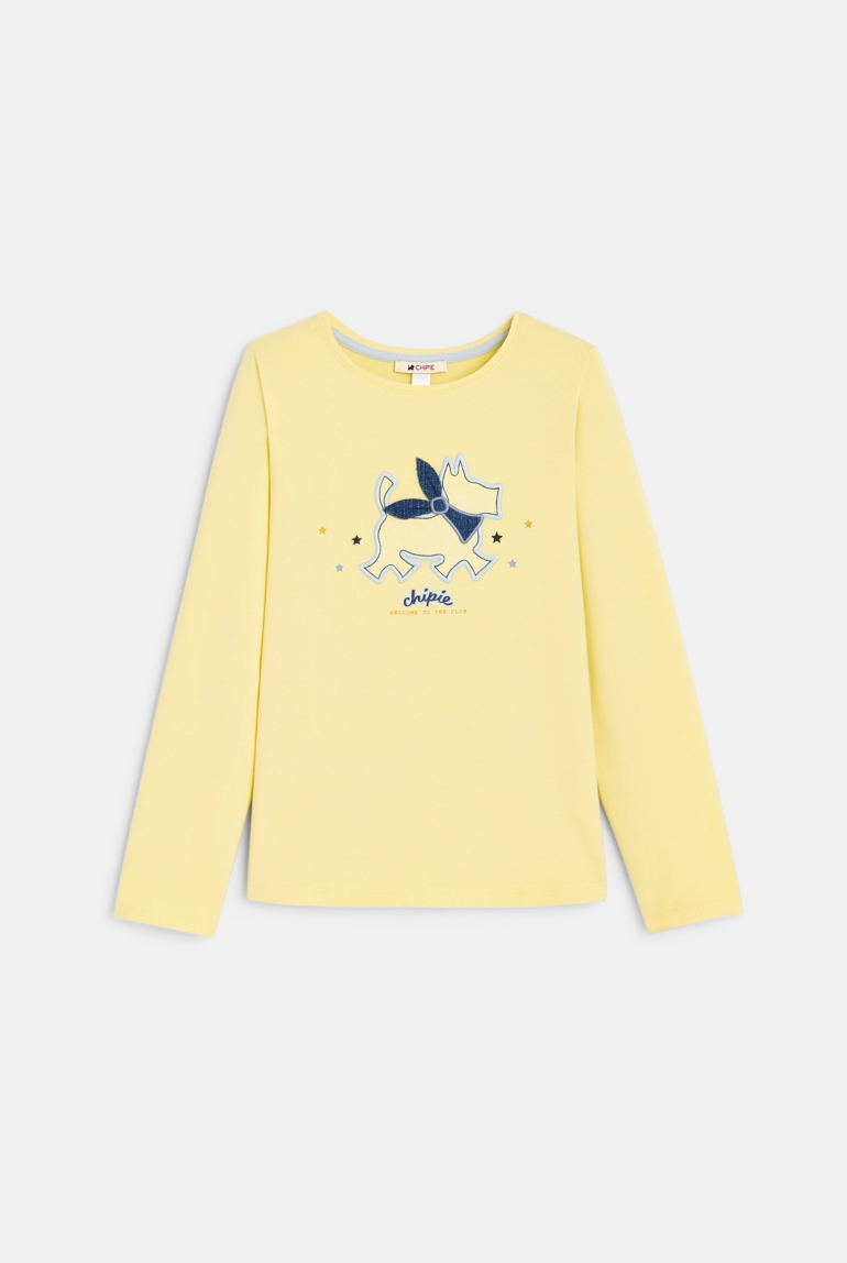 T-shirt manches longues jaune Chipie fille 1