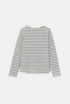 T-shirt marinière brodé blanc fille 1