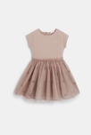 Robe bi-matière Lili Gaufrette blanco niña 1