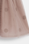 Robe bi-matière Lili Gaufrette blanco niña 3