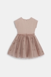 Robe bi-matière Lili Gaufrette blanco niña 4