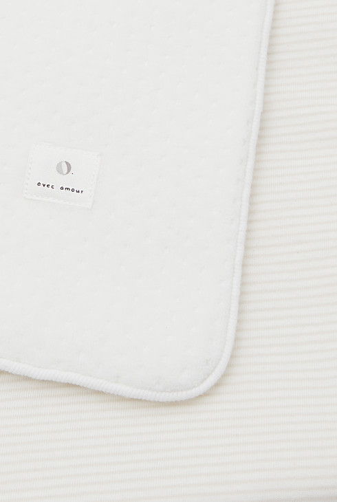 Couverteure bébé bi-matière velours et coton Absorba 2