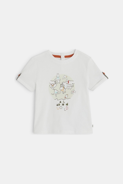Abenteurer-T-Shirt Weiß Baby Jungen 1