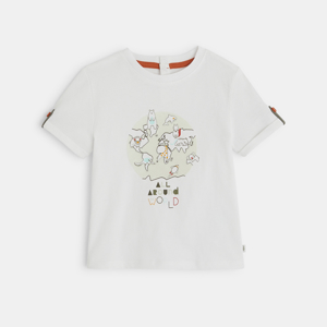 T-shirt explorateur blanc bébé garçon 1