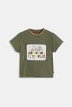 T-shirt fantaisie animaux du monde vert bébé garçon