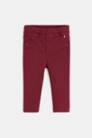 Jegging toile stretch uni violet bébé fille