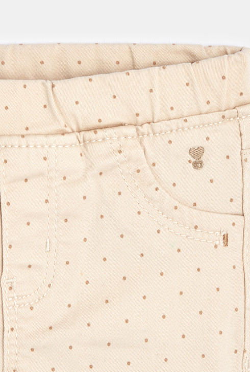 Jegging toile stretch uni blanc bébé fille 2