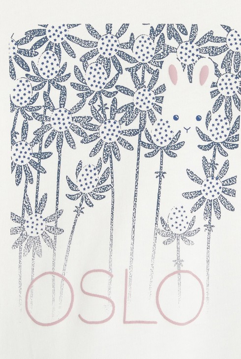 T-Shirt mit Blumenmuster Oslo Blau Baby Mädchen 2