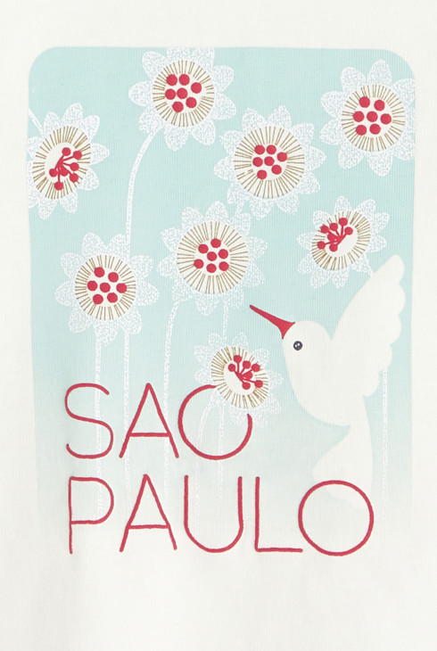 T-Shirt mit Blumenmuster Sao Paulo Grün Baby Mädchen 2