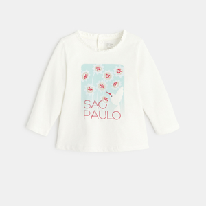 T-shirt fleuri Sao Paulo vert bébé fille 1