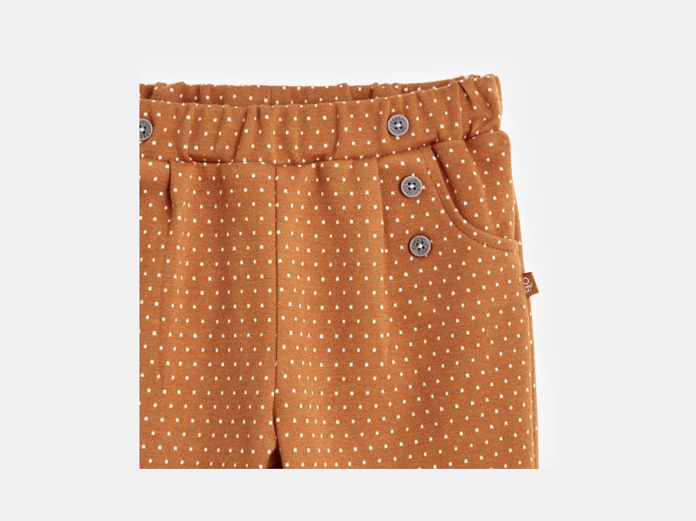 Pantalon à pois fantaisie marron bébé fille 2
