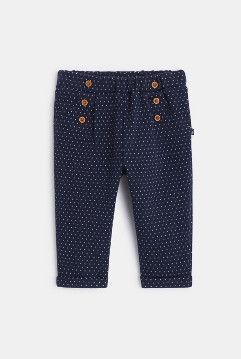 Hose mit hübschem Punktmuster und Latzeffekt Blau Baby Mädchen 2